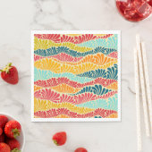Serviette En Papier Mosaïque feuillue (En situation)