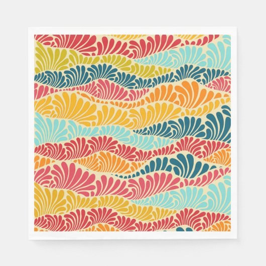 Serviette En Papier Mosaïque feuillue (Devant)