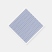 Serviette En Papier Mosaïque florale bleu marine (Coin)