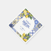 Serviette En Papier Mosaïque italienne Fête des mariées citrons carrea (Coin)