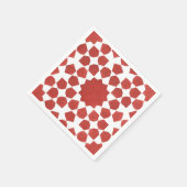 Serviette En Papier mosaïque marocaine rouge MAMLUK (Coin)