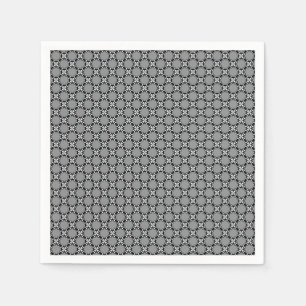 Serviette En Papier Mosaïque noire et blanche