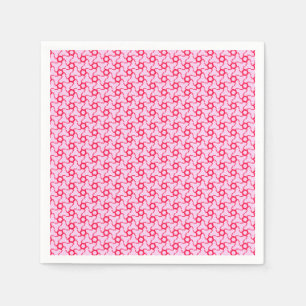 Serviette En Papier Mosaïque rose et rouge