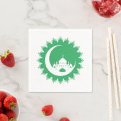 Serviette En Papier Mosquée blanche en Crescent Moon Ramadan (En situation)