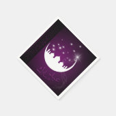 Serviette En Papier Mosquée violette de l'Aïd Moubarak (Coin)