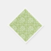 Serviette En Papier Moss Green Damask (Coin)