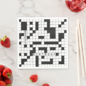 Serviette En Papier mot croisé puzzle pour la fête d'anniversaire (En situation)