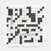 Serviette En Papier mot croisé puzzle pour la fête d'anniversaire (Devant)