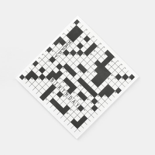 Serviette En Papier mot croisé puzzle pour la fête d'anniversaire (Coin)