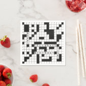 Serviette En Papier mot croisé puzzle pour la fête d'anniversaire (En situation)
