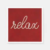 Serviette En Papier mot RELAX en corde blanche (Devant)