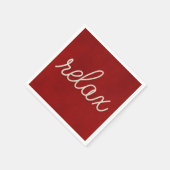 Serviette En Papier mot RELAX en corde blanche (Coin)