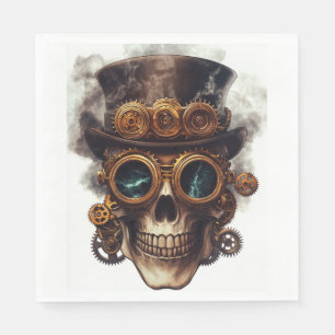 Serviette En Papier Moteur Crâne Steampunk