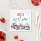 Serviette En Papier Moteur Dirt Vélo Fast Un 1er anniversaire fête (En situation)