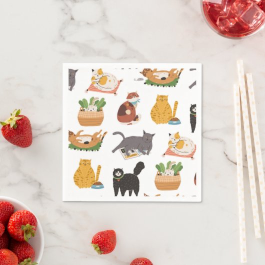 Serviette En Papier Motif (En situation)