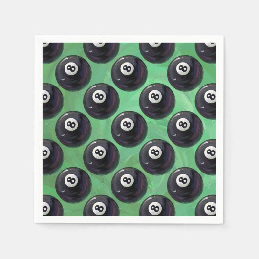 Serviette En Papier motif à 8 balles (Devant)