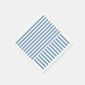 Serviette En Papier motif à bande blanche bleue (Coin)