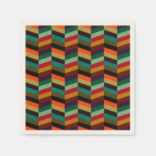 Serviette En Papier Motif à carreaux bicolores colorés