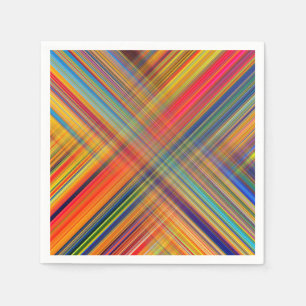 Serviette En Papier Motif à carreaux kriss kross coloré