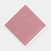 Serviette En Papier Motif À damiers rouge En vichy (Coin)