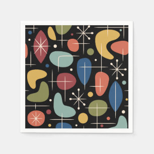 Serviette En Papier Motif à éclats de style Mid Century Modern