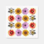 Serviette En Papier Motif à fleurs multicolores (Devant)