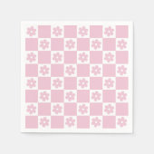 Serviette En Papier Motif à fleurs roses (Devant)