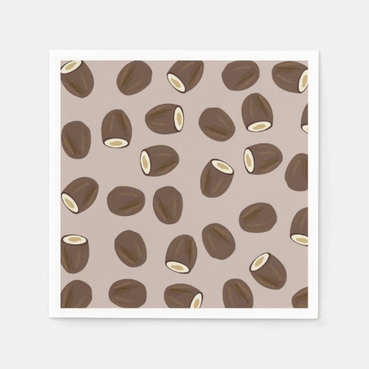 Serviette En Papier Motif à la noix de coco (Devant)