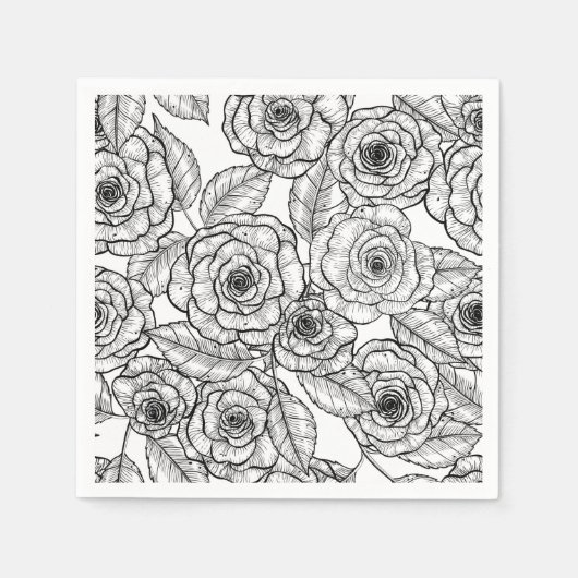 Serviette En Papier motif à main rose (Devant)