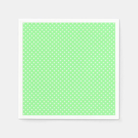 Serviette En Papier Motif à point de la pinte verte (Devant)