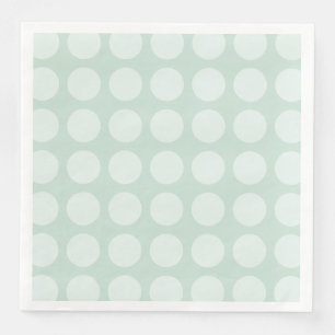 Serviette En Papier Motif à point Eucalyptus Green Polka