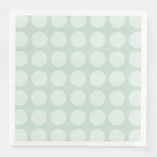 Serviette En Papier Motif à point Eucalyptus Green Polka (Devant)