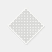 Serviette En Papier Motif à points blanc gris clair (Coin)