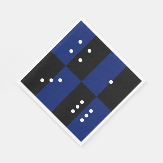 Serviette En Papier Motif à points de polka de dés /noir (Coin)