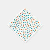 Serviette En Papier Motif à points Polka turquoise (Coin)