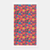 Serviette En Papier Motif à pois rose vif (Devant)