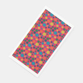 Serviette En Papier Motif à pois rose vif (Coin)