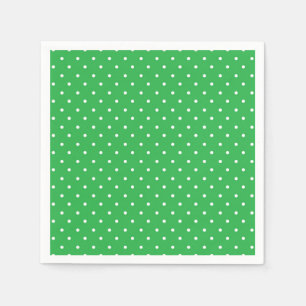 Serviette En Papier Motif à pois vert uni sur fond vert