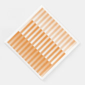 Serviette En Papier Motif à rayures blanches orange (Coin)