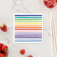Motif à rayures de pinceau aquarelle arc-en-ciel