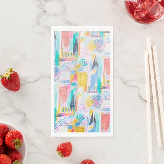 Serviette En Papier motif Abstrait (En situation)