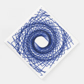 Serviette En Papier motif Abstrait - bleu (Coin)
