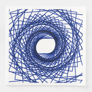 Serviette En Papier motif Abstrait - bleu