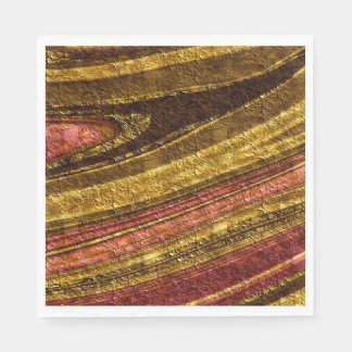 Serviette En Papier motif Abstrait, brun et jaune, texture, rouge