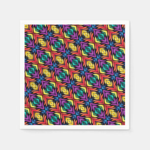 Serviette En Papier Motif abstrait coloré