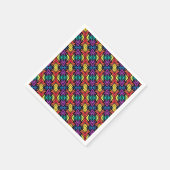 Serviette En Papier Motif abstrait coloré (Coin)