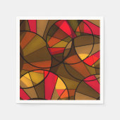 Serviette En Papier Motif abstrait coloré (Devant)