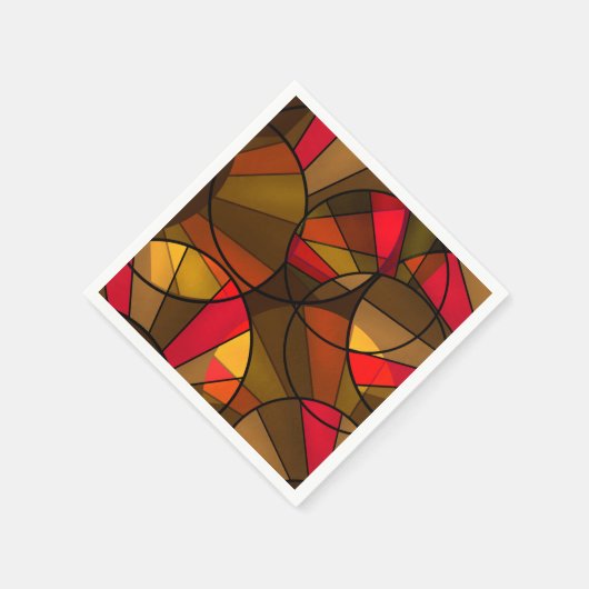 Serviette En Papier Motif abstrait coloré (Coin)