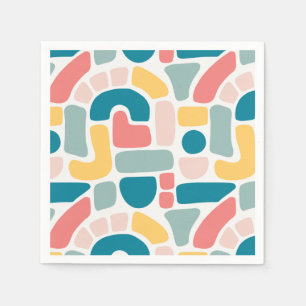 Serviette En Papier Motif Abstrait coloré