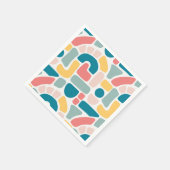Serviette En Papier Motif Abstrait coloré (Coin)
